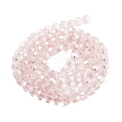 Electroplate Transparent Glass Beads Strands EGLA-A035-T6mm-A20-1