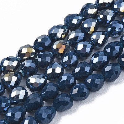 Opaque Glass Beads Strands EGLA-T008-16A-1