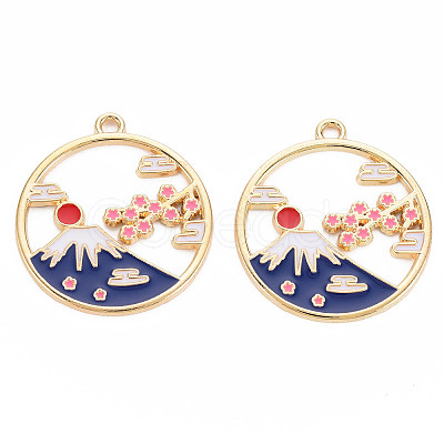 Alloy Enamel Pendants X-ENAM-S126-112-NR-1