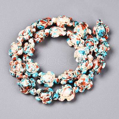 Synthetic Turquoise Dyed Beads Strands G-P507-05A-1-1