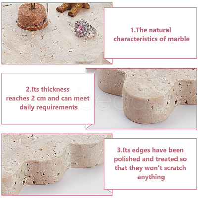Square Natural Stone Fruit Jewelry Plate ODIS-WH0086-184-1