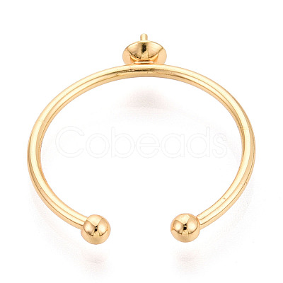 Brass Cup Peg Ring Settings KK-N274-35G-1