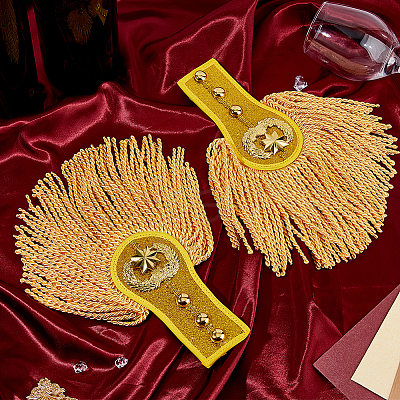 Polyester Tassel Epaulettes AJEW-WH0314-704B-1