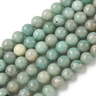 Natural Amazonite Beads Strands G-K068-03-8mm-1