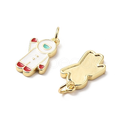 Brass Enamel Pendants KK-L237-024G-02-1