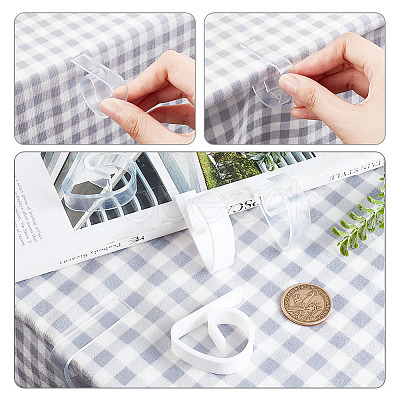 Globleland 48Pcs 2 Style  Transparent Plastic Anti-slip Tablecloth Clips AJEW-GL0002-15-1