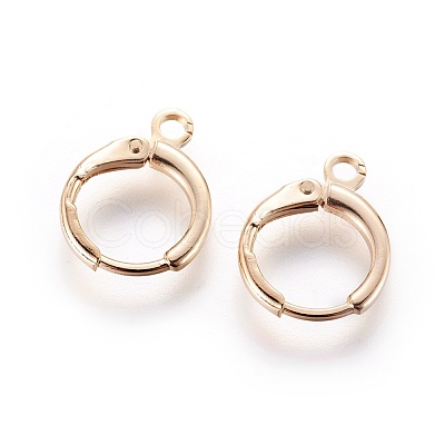 Brass Huggie Hoop Earring Findings KK-I649-08G-NF-1