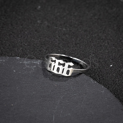 Number 201 Stainless Steel Adjustable Cuff Rings FS-WG22891-12-1