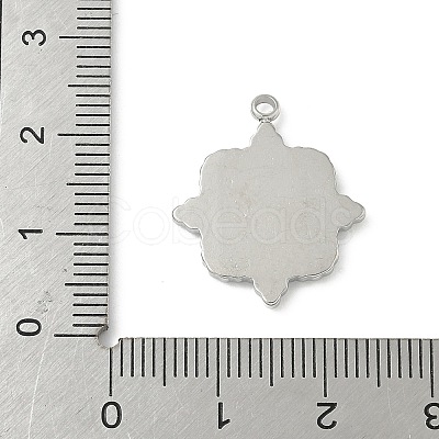 304 Stainless Steel Pendant Cabochon Settings STAS-L293-08P-1