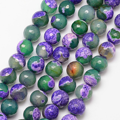 Natural Fire Crackle Agate Bead Strands G-K166-06F-10mm-09-1