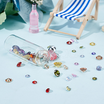 104Pcs Cubic Zirconia Cabochons ZIRC-PH0001-51-1