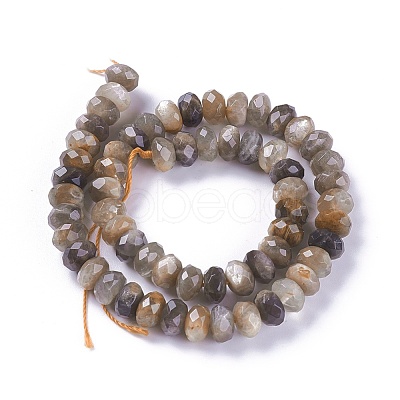 Natural Black Sunstone Beads Strands G-L492-05D-1