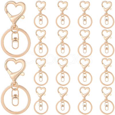 20Pcs Zinc Alloy Keychain Clasps FIND-SP0004-26KCG-1