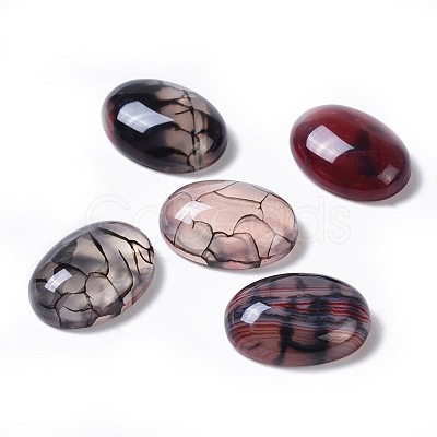 Natural Dragon Veins Cabochons G-F296-07-15x20mm-1