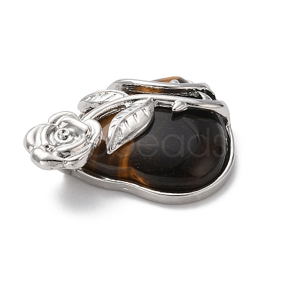 Natural Tiger Eye Pendants G-B042-01P-06-1