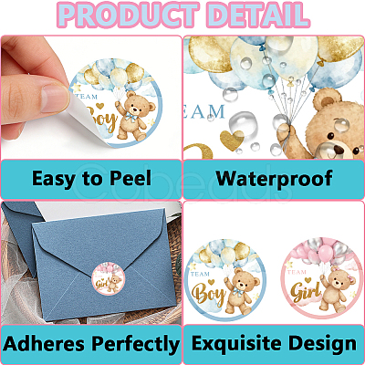 Flat Round Self-Adhesive Stickers DIY-WH0928-002-1
