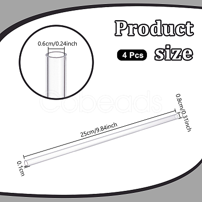 Transparent Acrylic Pipe AJEW-WH0475-51K-1