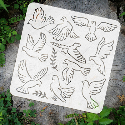 PET Hollow Out Drawing Painting Stencils DIY-WH0391-0647-1
