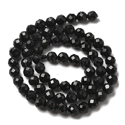 Natural Black Tourmaline Beads Strands LS-G-G927-46-1