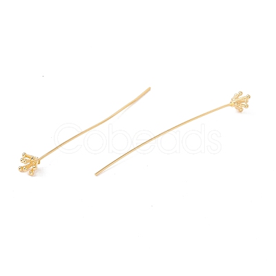 Brass Flower Head Pins FIND-B009-03G-1