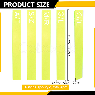 4Pcs 4 Styles Acrylic Book Divider AJEW-BC0008-27C-1