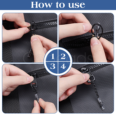 60Pcs 4 Styles Plastic & Polyester Heat Shrink Tubing Pull Tail Rope FIND-NB0007-10-1