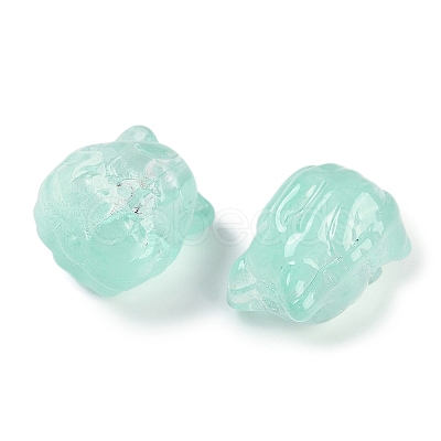 Transparent Spray Paint Glass Beads GLAA-H035-01F-1
