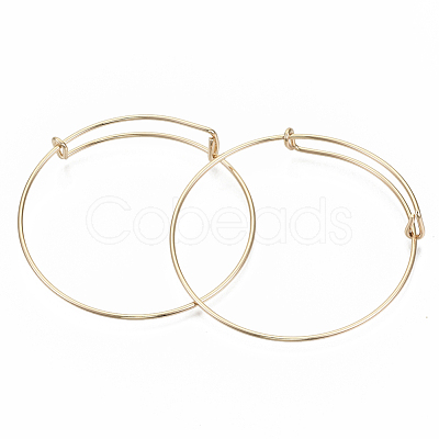 Adjustable Iron Expandable Bangle Making X-BJEW-R038-KC-1