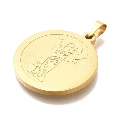 PVD Vacuum Plating 304 Stainless Steel Pendants STAS-U035-19G-04-1
