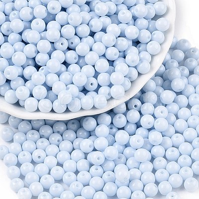 Opaque Baking Paint Glass Beads DGLA-T004-02N-1