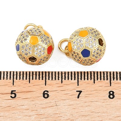 Brass Micro Pave Cubic Zirconia Pendants KK-C162-089G-1