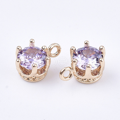 Transparent Glass Charms GLAA-T007-17C-1