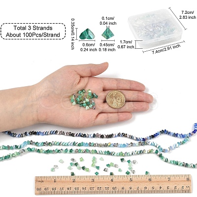 3 Strands 3 Colors Electroplate Glass Beads Strands EGLA-YW0005-06B-1