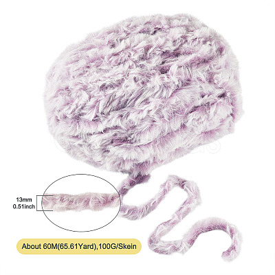 Super Bulky Imitation Fur Polyester Yarn OCOR-TAC0016-36D-1
