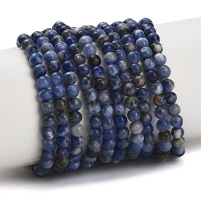 Natural South Africa Sodalite Beads Strands LS-G-S259-35-4mm-1