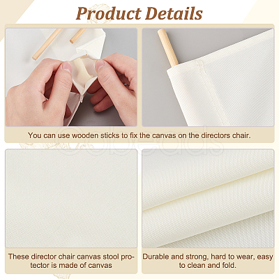 Canvas Cloth Chair Replacement Cover AJEW-WH0258-963B-03-1