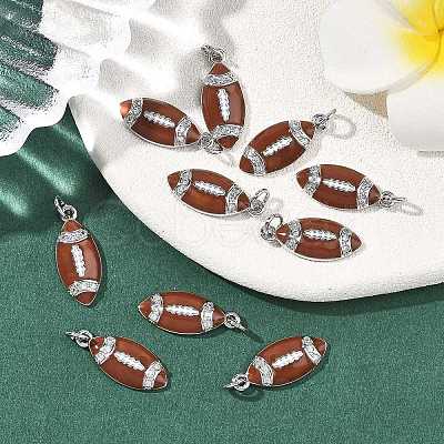 SHEGRACE Brass Micro Pave Clear Cubic Zirconia Pendants XGRQ29962-395P-1