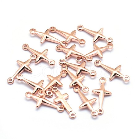 Brass Links Connectors KK-J279-46RG-NR-1