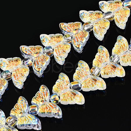 Electroplate Glass Beads Strands EGLA-N012-04C-1