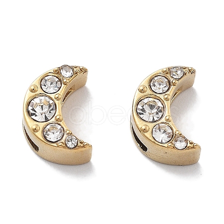 PVD Vacuum Plating 304 Stainless Steel Crystal Rhinestone Beads SATS-R130-02G-04-1