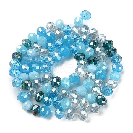 Electroplate Glass Beads Strands EGLA-YW0002-D05-1