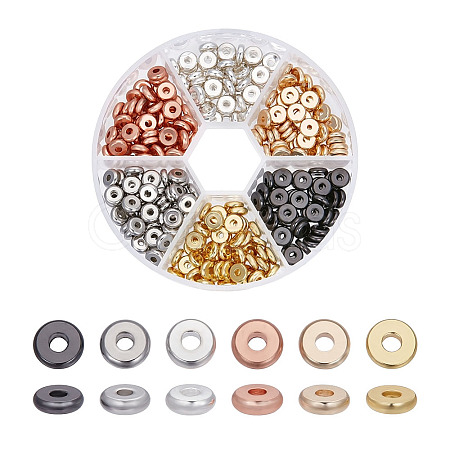 300Pcs 6 Style Brass Spacer Beads KK-PH0011-26-1