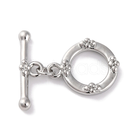 Brass Toggle Clasps KK-S403-22P-1