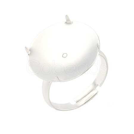 Adjustable Brass 4 Prong Ring Settings KK-K414-04A-S-1