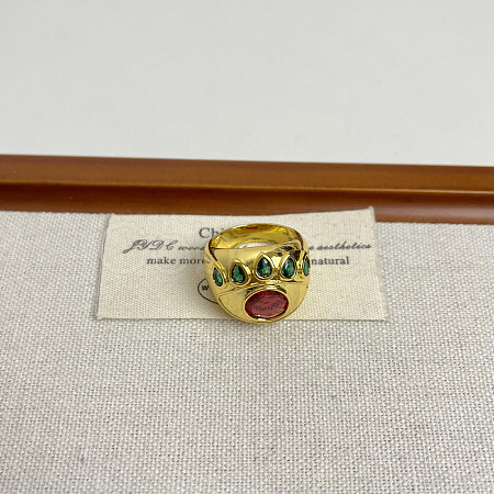 Alloy Rhinestone Enamel and Acrylic Finger Rings FS-WG0032C-01-1