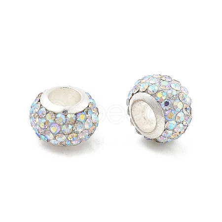 Rondelle Polymer Clay European Beads X2-FIND-U001-01T-1