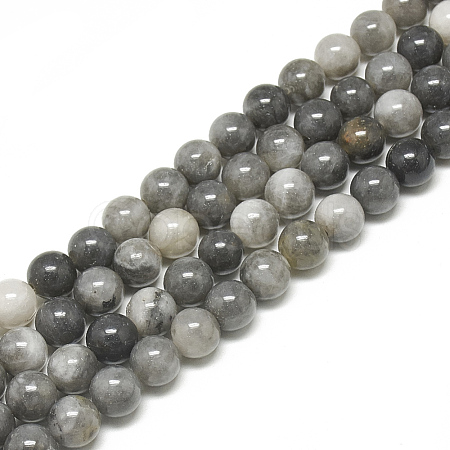 Natural Hawk's Eye Beads Strands X-G-S300-110-8mm-1
