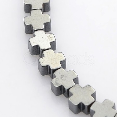 Electroplate Non-magnetic Synthetic Hematite Beads Strands G-J211-01-1