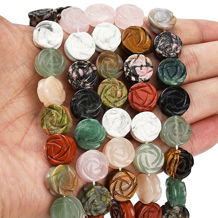 Natural Mixed Gemstone Beads Strands G-D354-D01-1