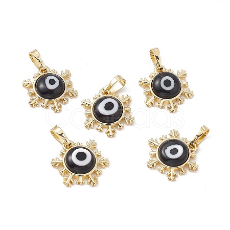 Handmade Evil Eye Lampwork Pendants LAMP-G157-04G-04-1